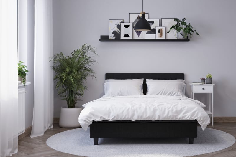 Billingen Komplett Sängpaket 140x200 cm - Svart - Möbler - Säng - Komplett sängpaket