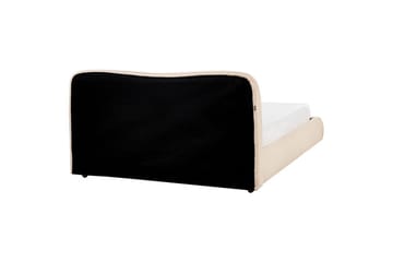 Blagnac Sängram med Förvaring i Bouclétyg med Sänggavel med Fasthetsgrad - Beige - Möbler - Säng - Sängram & sängstomme