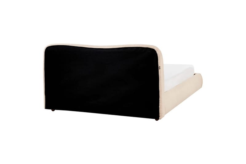 Blagnac Sängram med Förvaring i Bouclétyg med Sänggavel med Fasthetsgrad - Beige - Möbler - Säng - Sängram & sängstomme