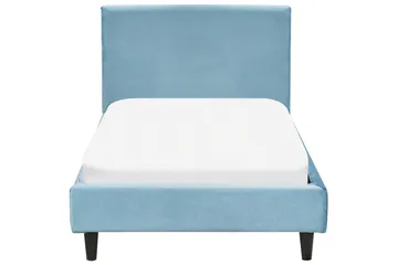 Bossom Sängram 90x200 cm i Sammet med Sänggavel - Blå - Möbler - Säng - Sängram & sängstomme