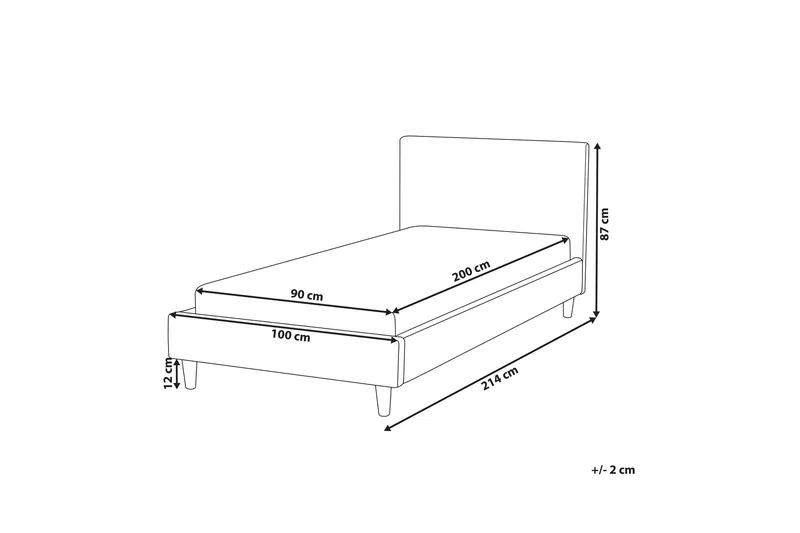 Bossom Sängram 90x200 cm i Sammet med Sänggavel - Grön - Möbler - Säng - Sängram & sängstomme