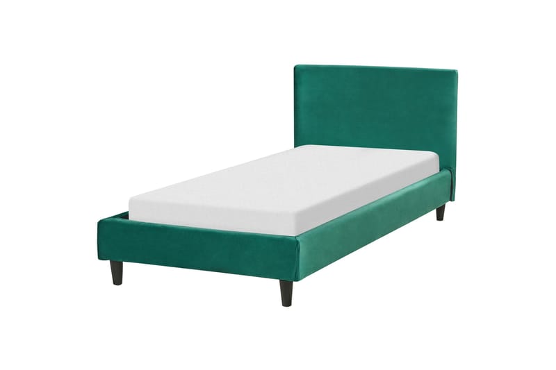 Bossom Sängram 90x200 cm i Sammet med Sänggavel - Grön - Möbler - Säng - Sängram & sängstomme