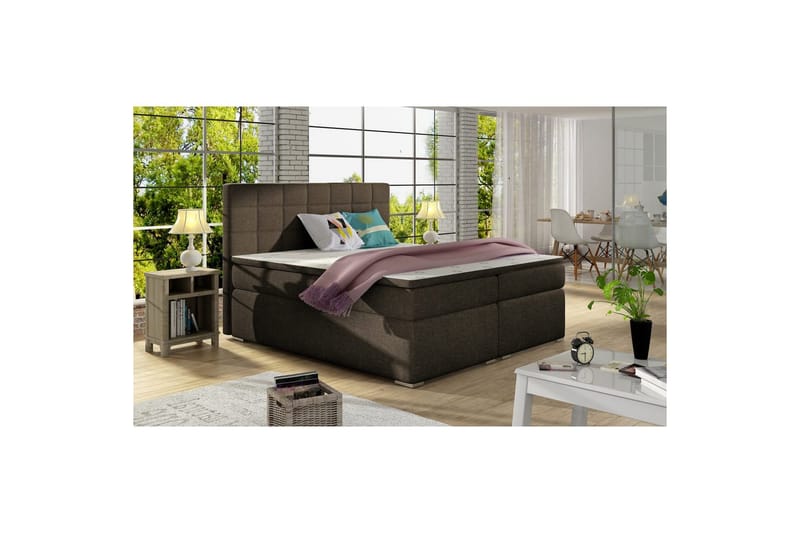 Box Spring Eltap Alice, 140x200 cm, Sawana 26, Mörkbrun