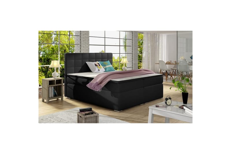 Box Spring Eltap Alice, 160x200 cm, Soft 11, Svart