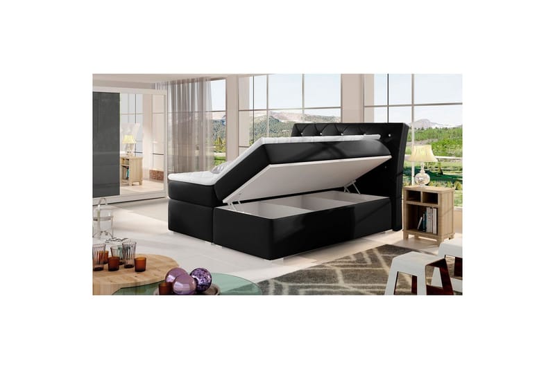 Box Spring Eltap Balvin - 140x200 cm, Soft 11, Svart - Möbler - Säng - Kontinentalsäng
