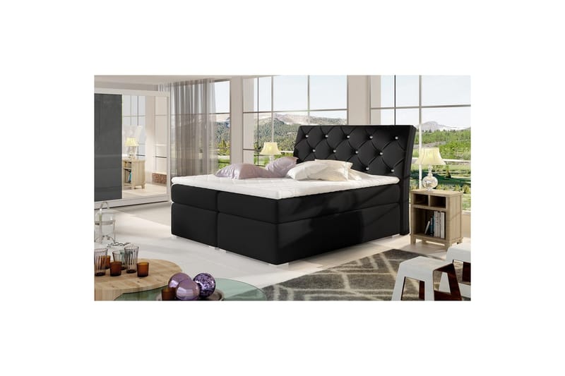 Box Spring Eltap Balvin - 160x200 cm, Soft 11, Svart - Möbler - Säng - Kontinentalsäng