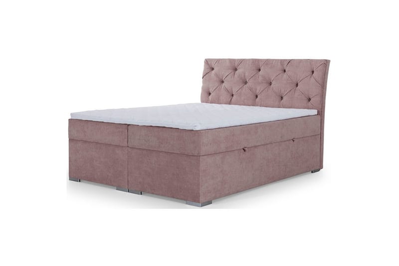 Box Spring Eltap Balvin - 160x200 cm, Soro 61, Rosa - Möbler - Säng - Kontinentalsäng