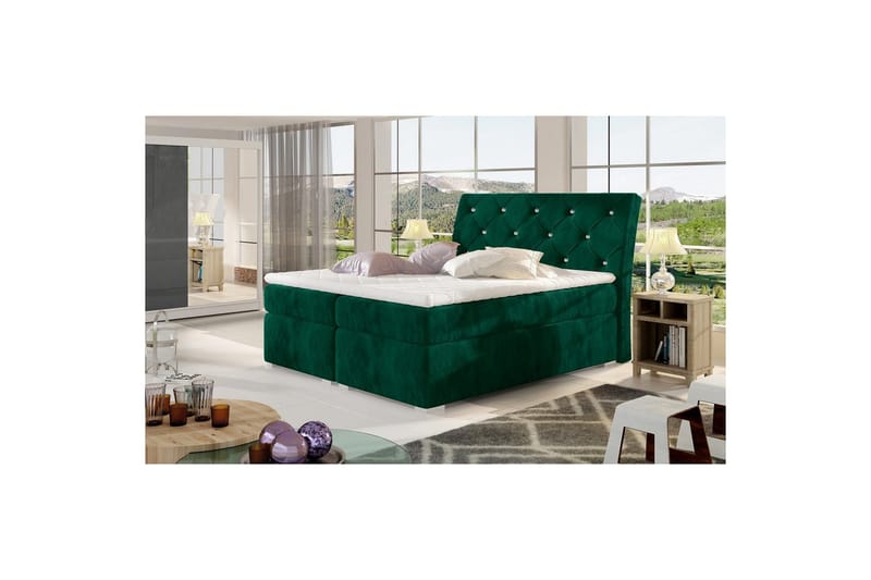 Box Spring Eltap Balvin - 180x200 cm, Kronos 19, Mörkgrön - Möbler - Säng - Kontinentalsäng