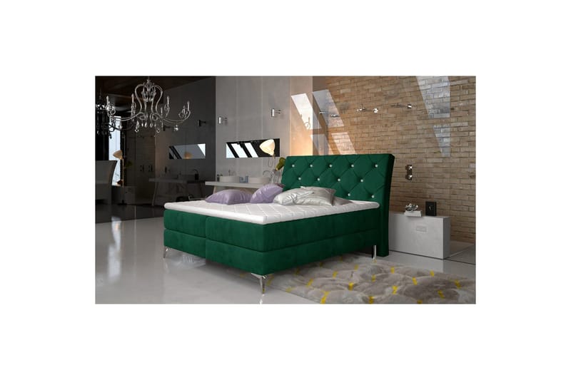 Boxfjäder Eltap Adel - 160x200 cm, Kronos 19, Mörkgrön - Möbler - Säng - Kontinentalsäng