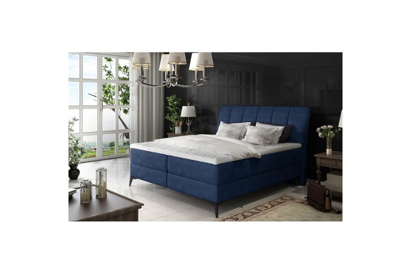 Boxfjäder Eltap Aderito - 140x200 cm, Kronos 09, Kronos 09 Pasy 2, Mörkblå - Möbler - Säng - Kontinentalsäng