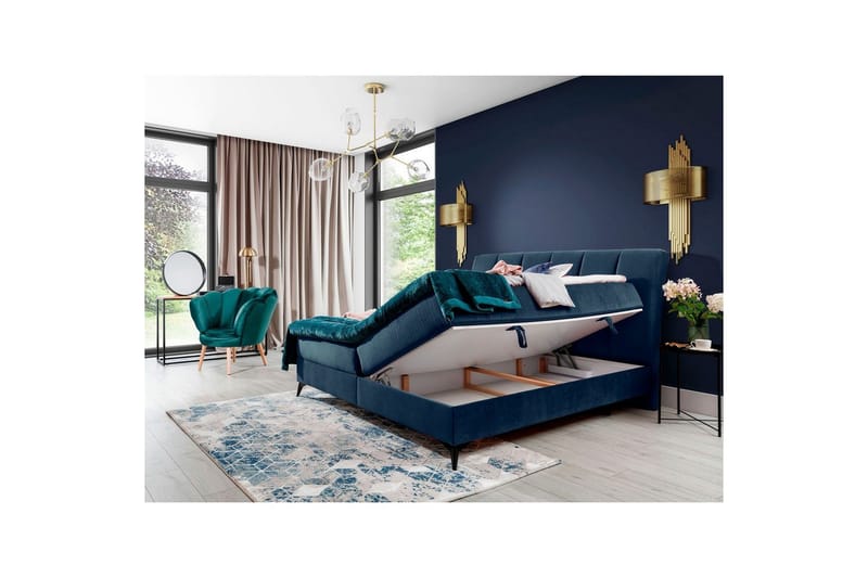 Boxfjäder Eltap Aderito - 140x200 cm, Monolith 77, Monolith 77 Pasy 2, Blå - Möbler - Säng - Kontinentalsäng