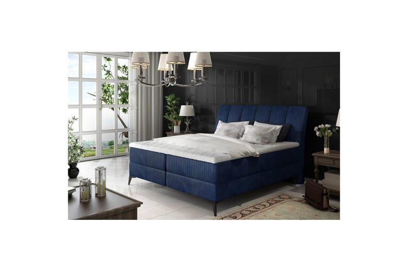 Boxfjäder Eltap Aderito - 160x200 cm, Monolith 77, Blå - Möbler - Säng - Kontinentalsäng