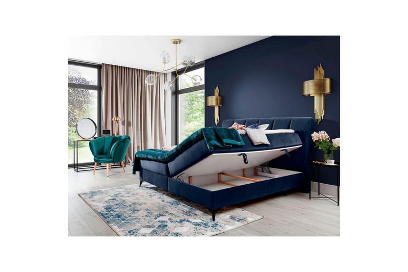 Boxfjäder Eltap Aderito - 180x200 cm, Kronos 09, Kronos 09 Pasy 2, Mörkblå - Möbler - Säng - Kontinentalsäng