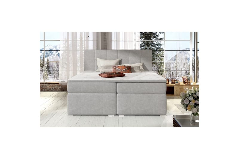 Boxspring Eltap Bolero, Sawana 21, Grå, 140x200 cm