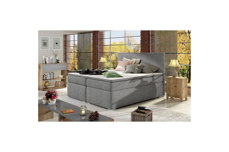 Boxspring Eltap Divalo - Sawana 21, Grå, 140x200 cm - Möbler - Säng - Kontinentalsäng