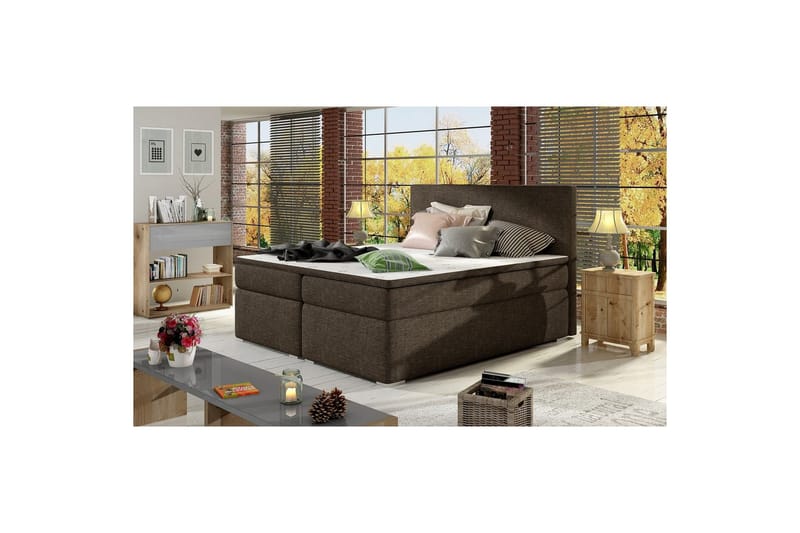 Boxspring Eltap Divalo - Sawana 26, Brun, 140x200 cm - Möbler - Säng - Kontinentalsäng