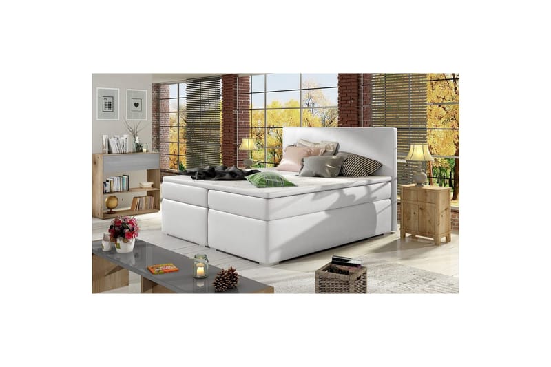 Boxspring Eltap Divalo - Soft 17, Vit, 140x200 cm - Möbler - Säng - Kontinentalsäng