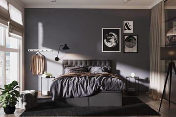 Boxy Komplett Sängpaket Box Bed 180x200 cm - Svart/Grå - Möbler - Säng - Komplett sängpaket