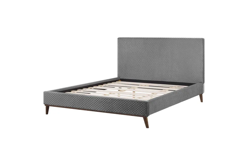 Braydon Sängram 180x200 cm, Grå/Mörkt trä
