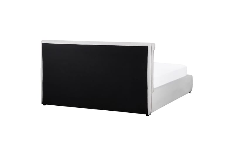 Braylon Sängram 160x200 cm i Sammet med Förvaring och Sänggavel - Vit - Möbler - Säng - Sängram & sängstomme