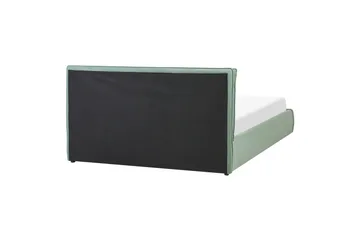 Braylon Sängram med Förvaring 180x200 cm i Sammet med Sänggavel - Grön - Möbler - Säng - Sängram & sängstomme