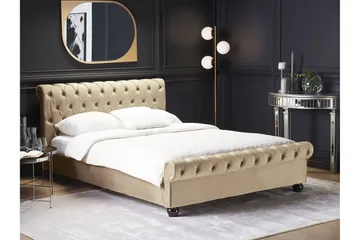 Bronson Vattensäng 180x200 cm - Beige/Mörkt trä - Möbler - Säng - Vattensängar