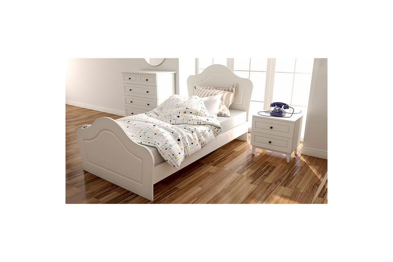 Brynor Sängram 70x180 cm - Matt Vit - Möbler - Säng - Sängram & sängstomme