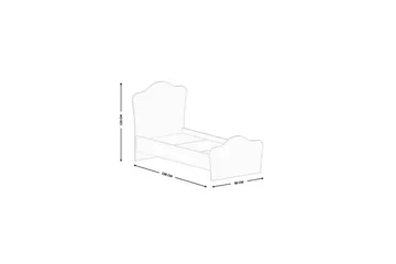 Brynor Sängram 70x180 cm - Matt Vit - Möbler - Säng - Sängram & sängstomme