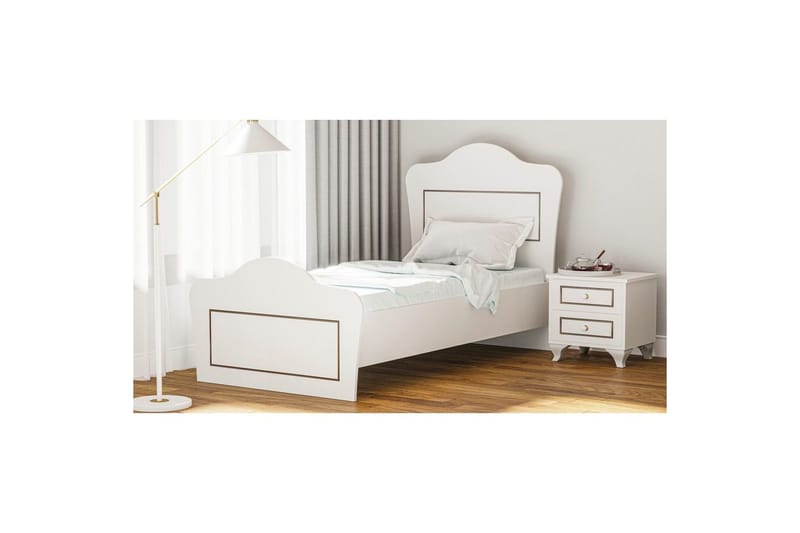 Brynor Sängram 90x190 cm - Matt Vit - Möbler - Säng - Sängram & sängstomme