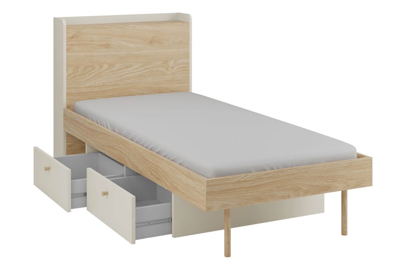 Buhan Sängram 90x200 cm - Beige/Brun - Möbler - Säng - Sängram & sängstomme