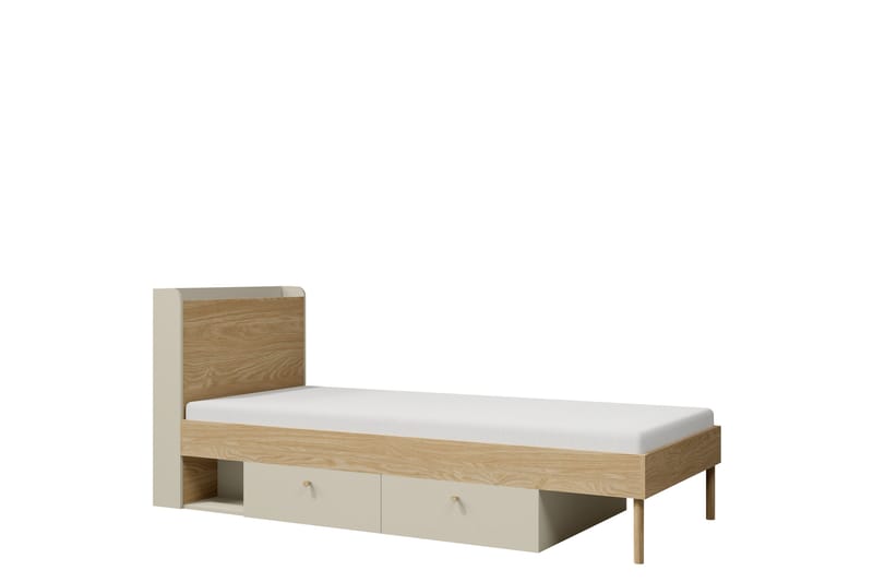 Buhan Sängram 90x200 cm - Beige/Brun - Möbler - Säng - Sängram & sängstomme