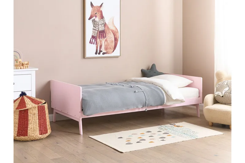 Burt Sängram 90x200 cm i Målat Trä - Rosa - Möbler - Säng - Sängram & sängstomme