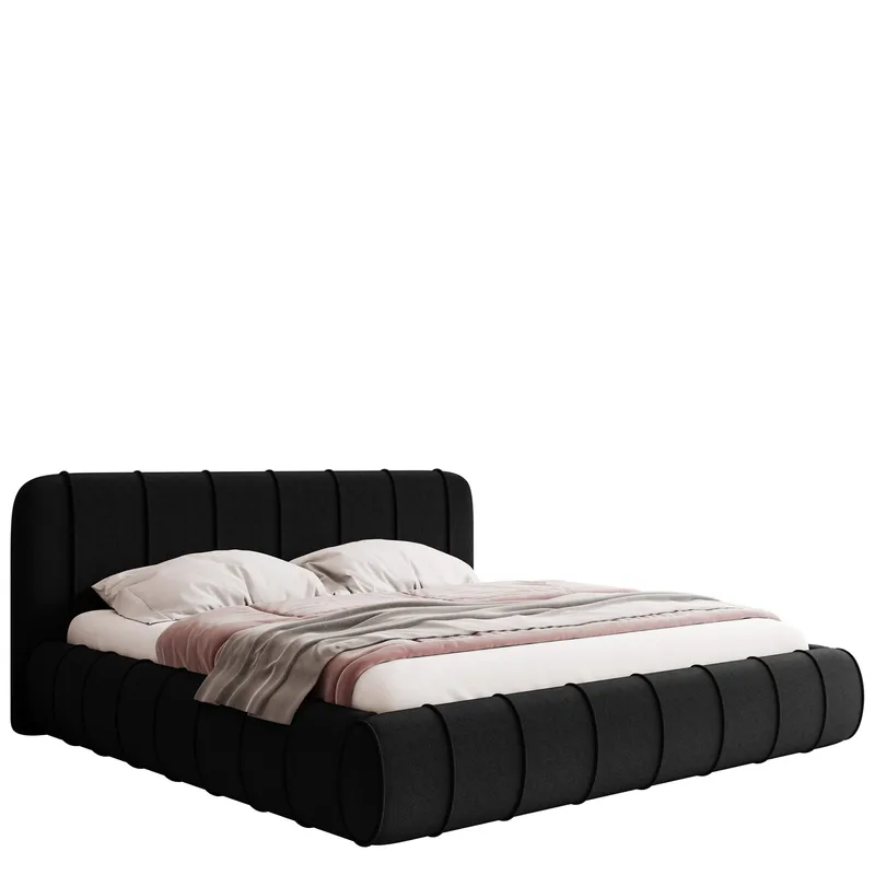 Calrosin Sängram 120x200 cm med Förvaring, Svart