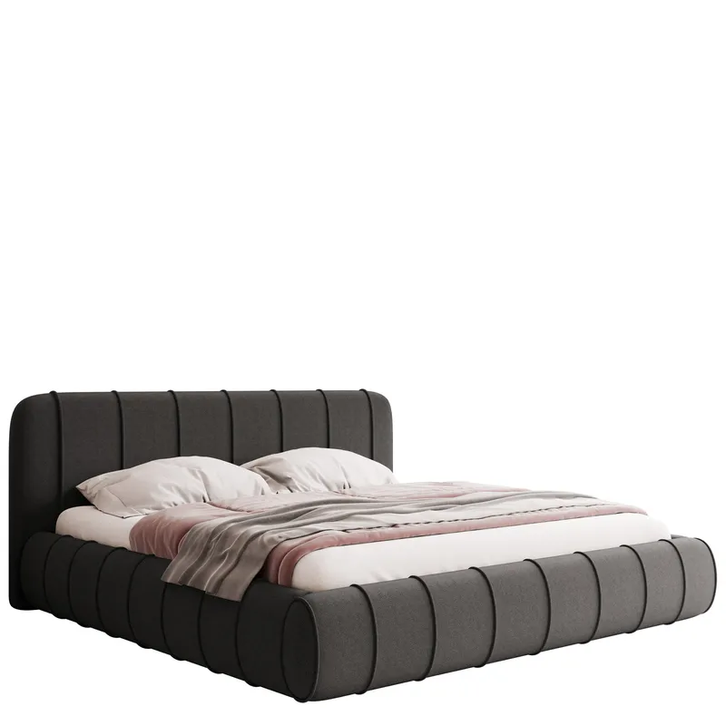 Calrosin Sängram 160x200 cm med Förvaring, Grå