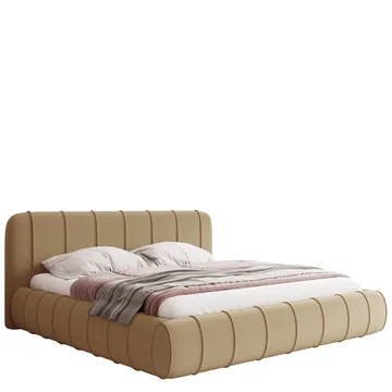 Calrosin Sängram 200x200 cm med Förvaring - Mörkbeige - Möbler - Säng - Sängram & sängstomme