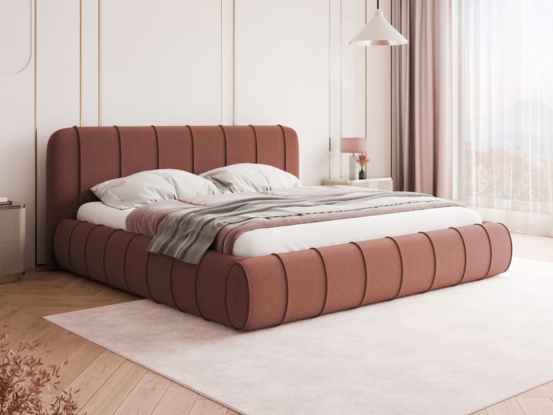 Calrosin Sängram 200x200 cm med Förvaring - Rosa - Möbler - Säng - Sängram & sängstomme