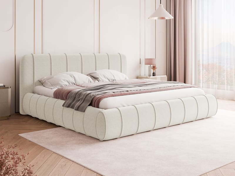 Calrosin Sängram 200x200 cm med Förvaring - Vit - Möbler - Säng - Sängram & sängstomme