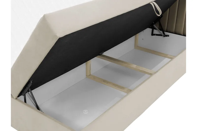 Calrosor Sängpaket Kontinentalsäng med Förvaring 140x200 cm - Beige - Möbler - Säng - Komplett sängpaket