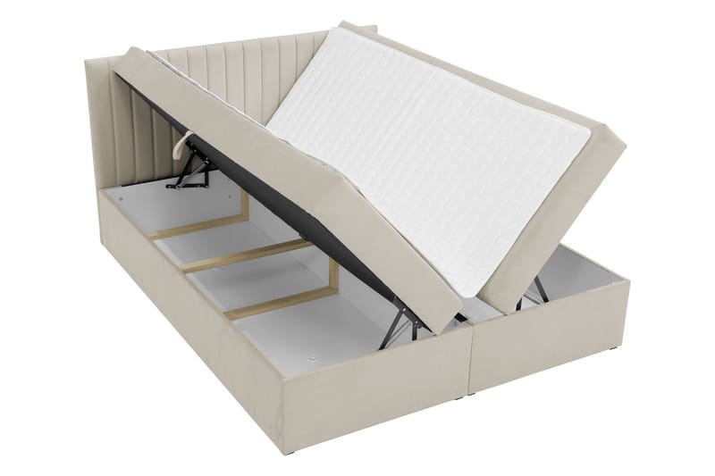 Calrosor Sängpaket Kontinentalsäng med Förvaring 160x200 cm - Beige - Möbler - Säng - Komplett sängpaket