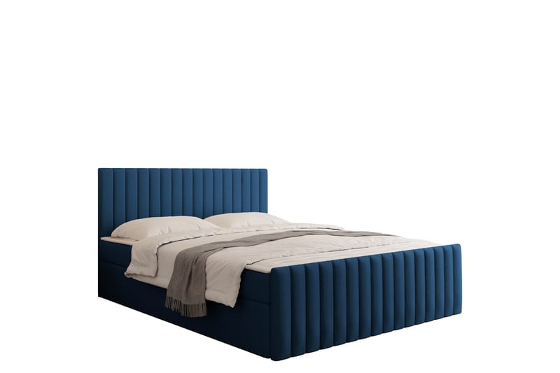 Calrosor Sängpaket Kontinentalsäng med Förvaring 160x200 cm - Blå - Möbler - Säng - Komplett sängpaket