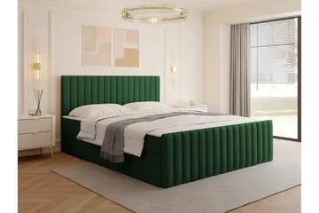 Calrosor Sängpaket Kontinentalsäng med Förvaring 160x200 cm - Grön - Möbler - Säng - Komplett sängpaket