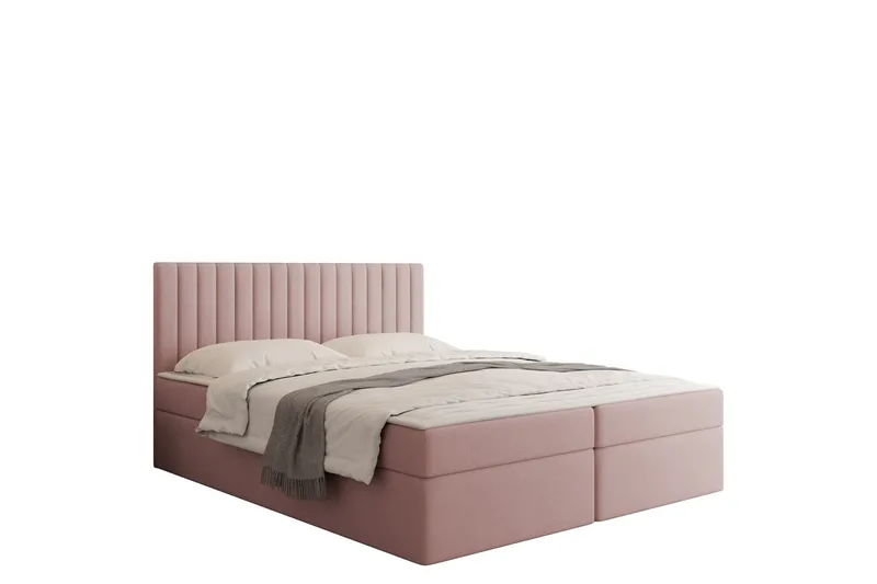 Calrosor Sängpaket Kontinentalsäng med Förvaring 160x200 cm - Rosa - Möbler - Säng - Komplett sängpaket
