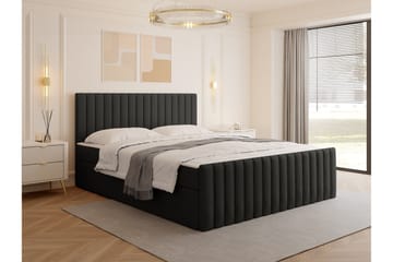Calrosor Sängpaket Kontinentalsäng med Förvaring 160x200 cm - Svart - Möbler - Säng - Komplett sängpaket