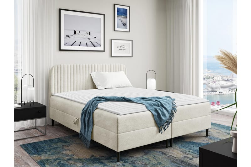 Celestine Förvaringssäng 180x200 cm - Vit - Möbler - Säng - Komplett sängpaket