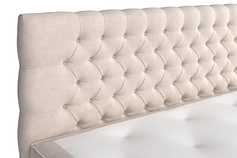 Celine Kontinentalsäng 210x210cm - Beige/Sammet - Möbler - Säng - Komplett sängpaket