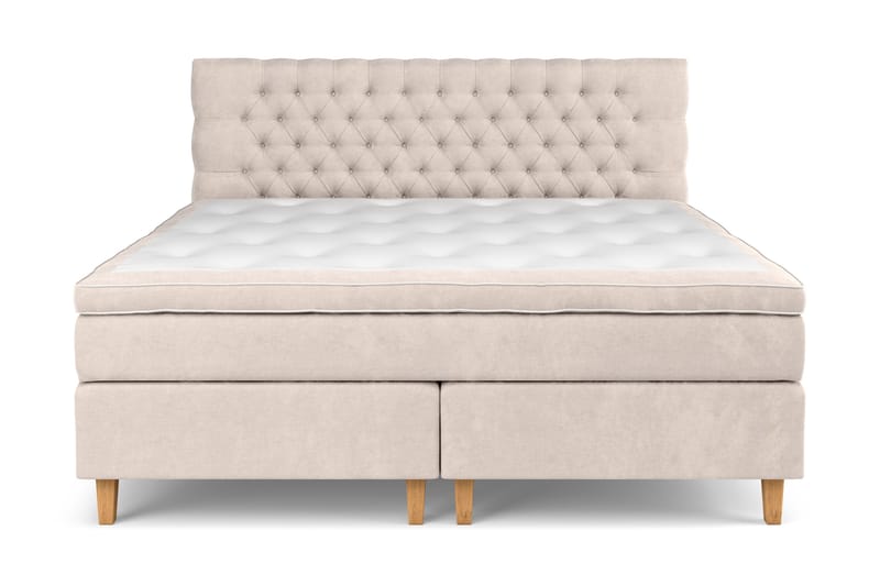 Celine Kontinentalsäng 210x210cm - Beige/Sammet - Möbler - Säng - Komplett sängpaket