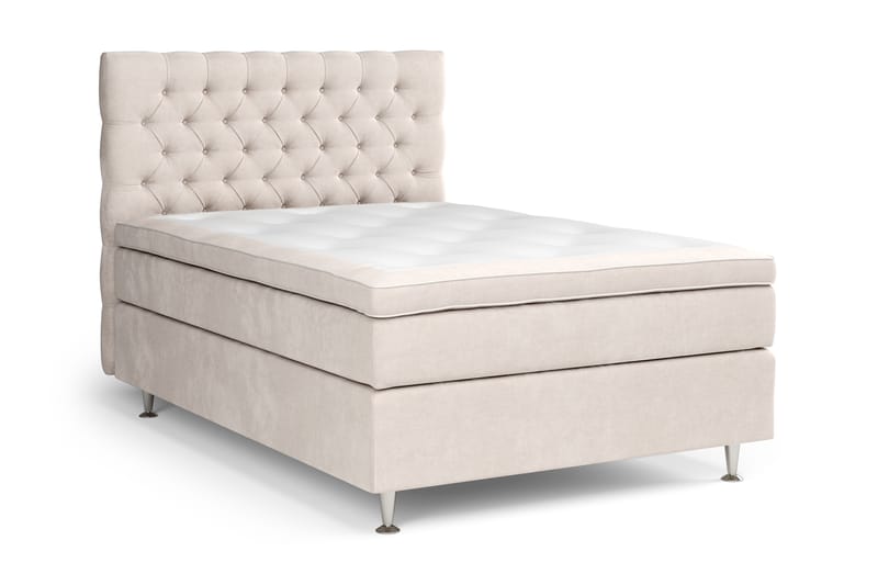 Celine Sängpaket 120x200 cm + Madrasskydd - Beige/Sammet - Möbler - Säng - Komplett sängpaket