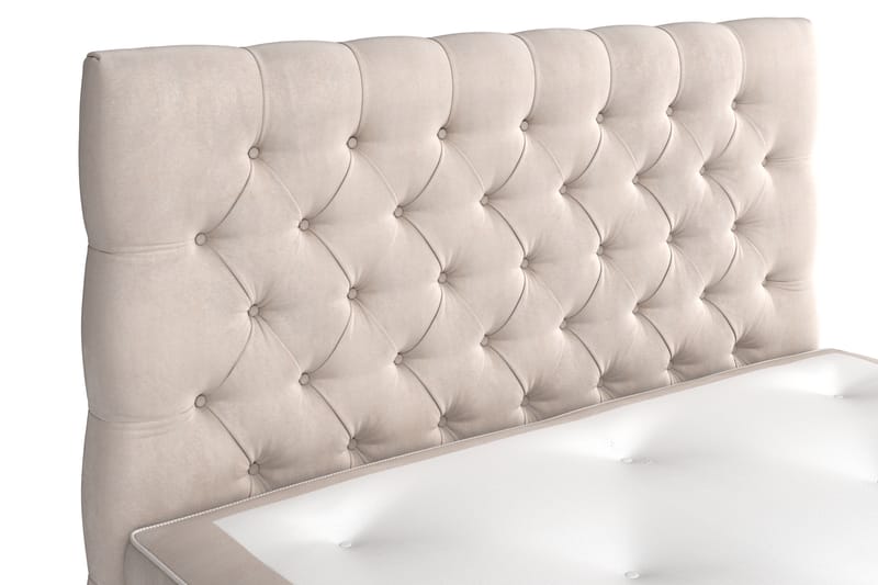 Celine Sängpaket 120x200 cm + Madrasskydd - Beige/Sammet - Möbler - Säng - Komplett sängpaket
