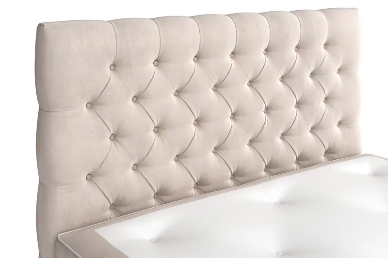 Celine Sängpaket 140x200cm - Beige/Sammet - Möbler - Säng - Kontinentalsäng