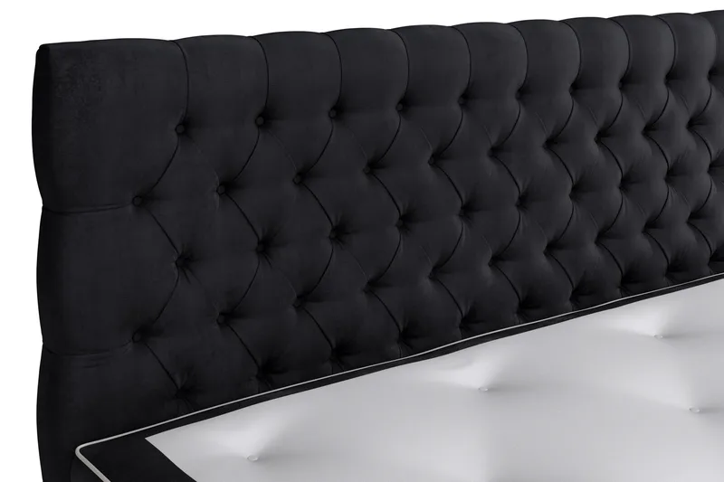 Celine Sängpaket 160x200cm - Svart/Sammet - Möbler - Säng - Komplett sängpaket